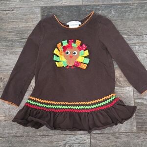 Bonnie Baby Chocolate Turkey/Thanksgiving Dress